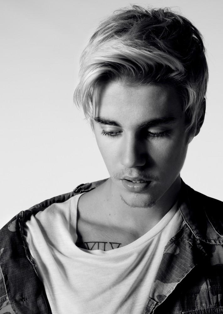 Justin Bieber black n white